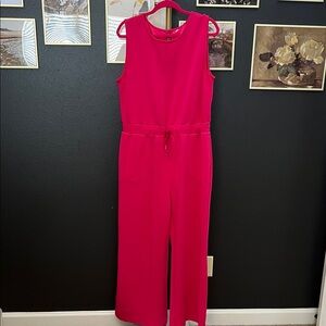 Source Unknown Bold Pink Sleeveless Jumpsuit